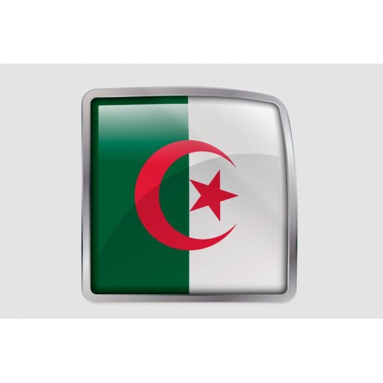 Algeria Flag Style 30 Sticker