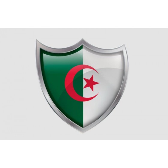 Algeria Flag Style 33 Sticker