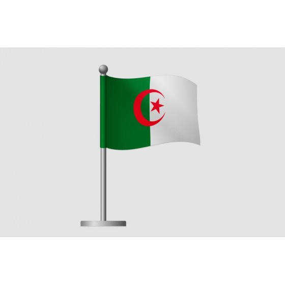 Algeria Flag Style 35 Sticker