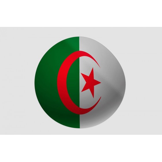 Algeria Flag Style 37 Sticker