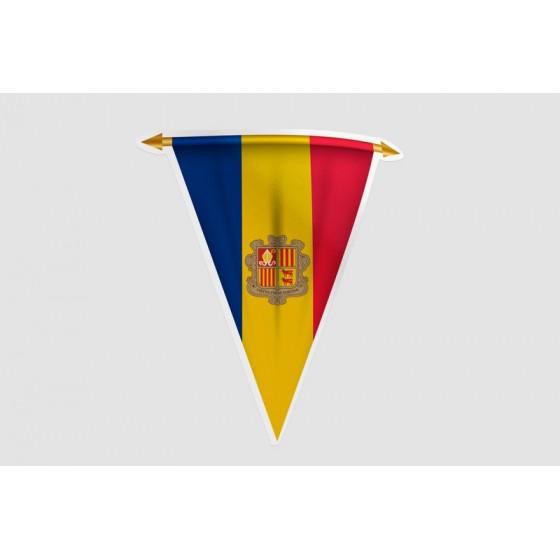Andorra Flag Style 10 Sticker