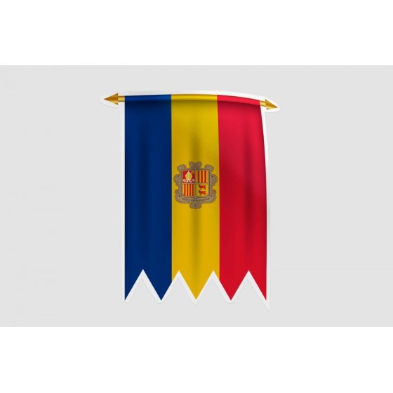 Andorra Flag Style 12 Sticker