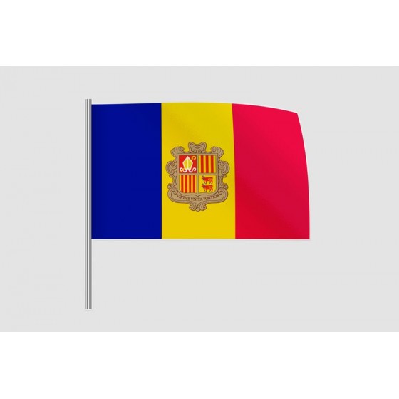Andorra Flag Style 13 Sticker
