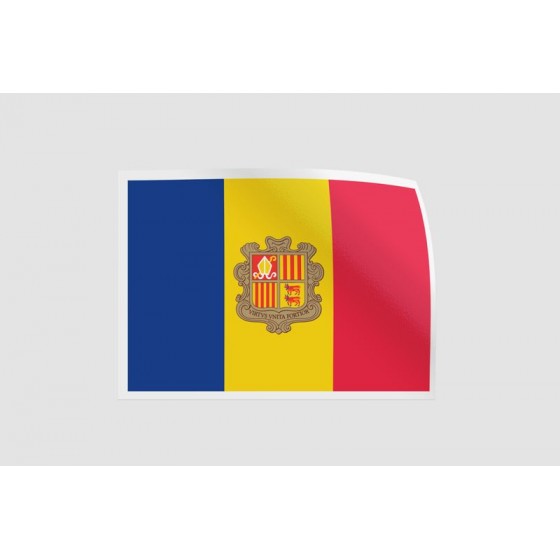 Andorra Flag Style 2 Sticker