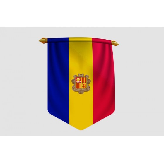 Andorra Flag Style 3 Sticker
