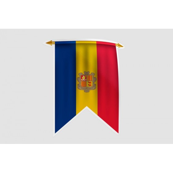 Andorra Flag Style 4 Sticker