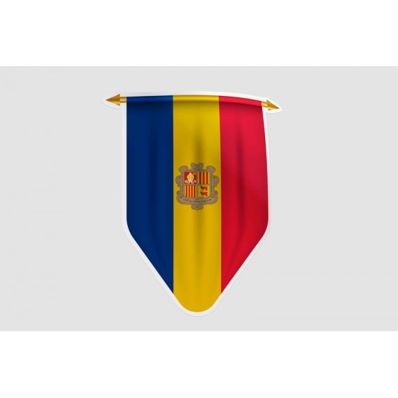 Andorra Flag Style 7 Sticker