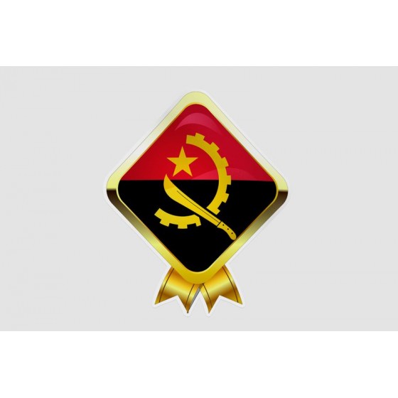 Angola Flag Style 13 Sticker