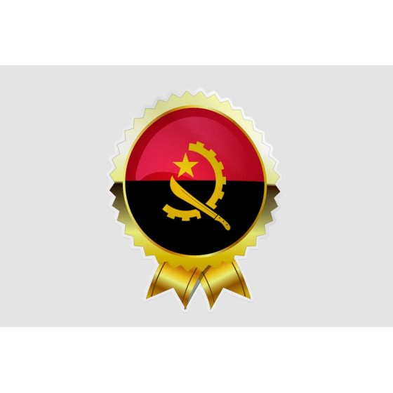 Angola Flag Style 14 Sticker