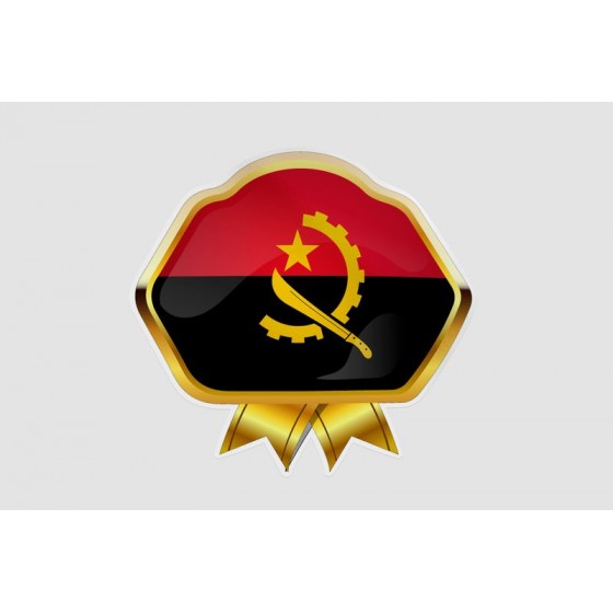 Angola Flag Style 15 Sticker