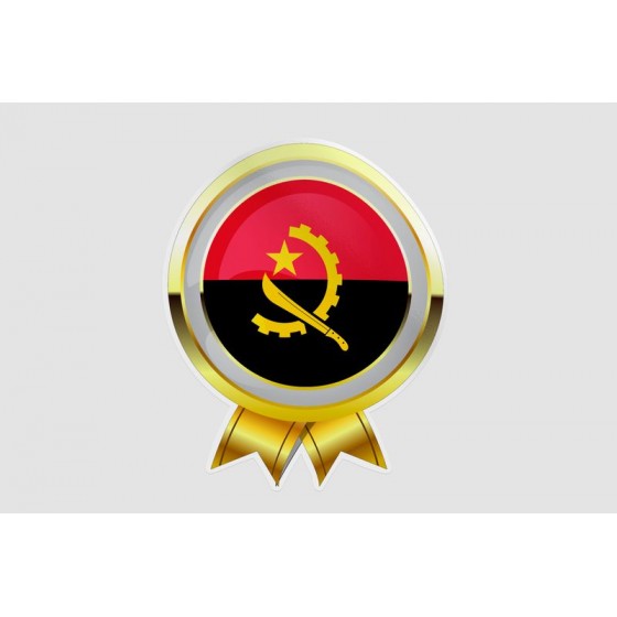 Angola Flag Style 16 Sticker