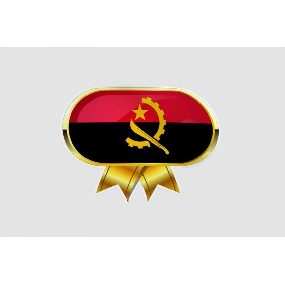 Angola Flag Style 17 Sticker