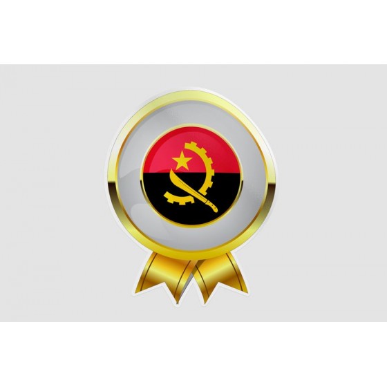 Angola Flag Style 19 Sticker