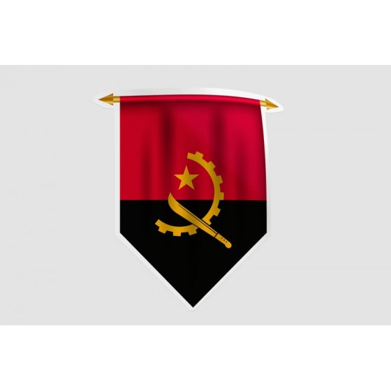 Angola Flag Style 2 Sticker
