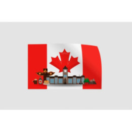 Canada Traditonal Monument Flag Mountains Maple Syrup Totem Sticker - DecalsHouse