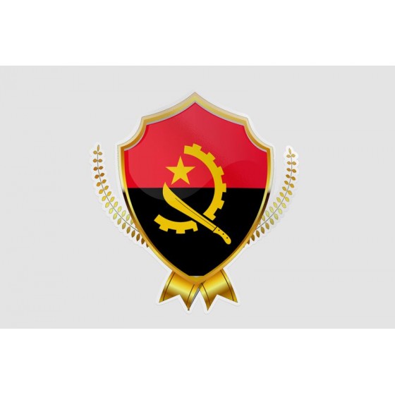 Angola Flag Style 21 Sticker