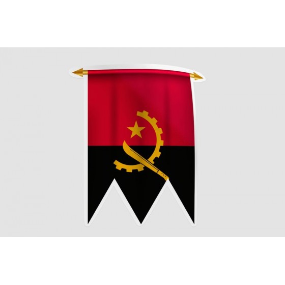 Angola Flag Style 3 Sticker