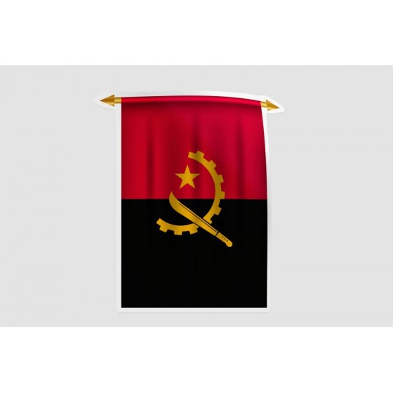 Angola Flag Style 5 Sticker