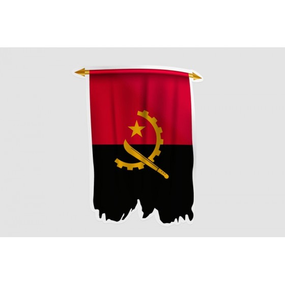 Angola Flag Style 8 Sticker