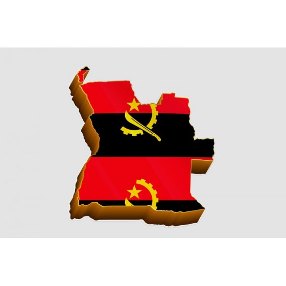 Angola Map Style 2 Sticker