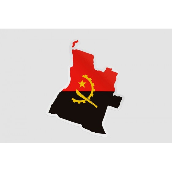 Angola Map Style 3 Sticker