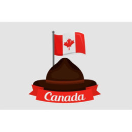 Canadian Hat Ranger Policeman Flag Sticker - DecalsHouse