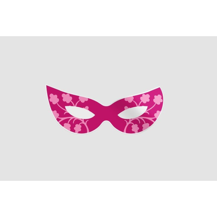 Carnival Mask Floral Stickers – Masquerade Decals (2-Pack)