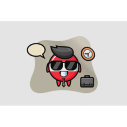 Cartoon Mascot Of Austria Flag Badge As A Businessman Sticker - DecalsHouse