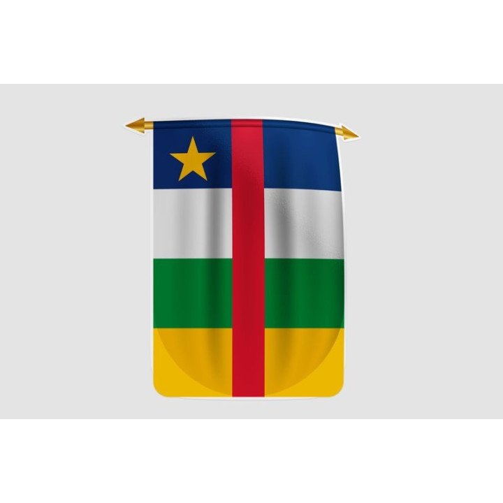 Central African Republic Flag Style 10 Sticker - DecalsHouse
