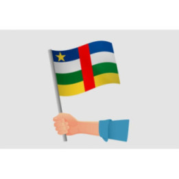 Central African Republic Flag Style 15 Sticker - DecalsHouse