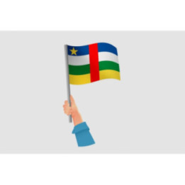 Central African Republic Flag Style 16 Sticker - DecalsHouse
