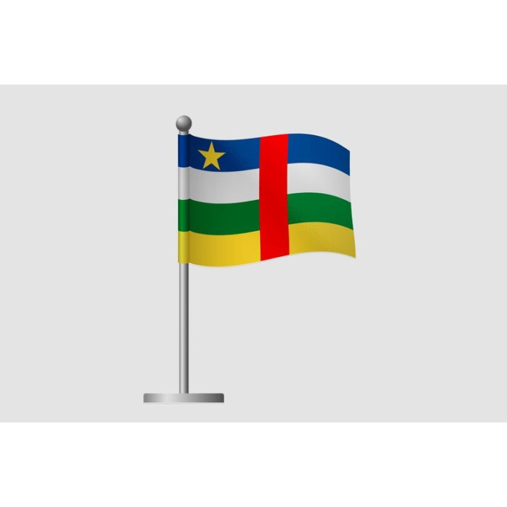 Central African Republic Flag Style 2 Sticker - DecalsHouse