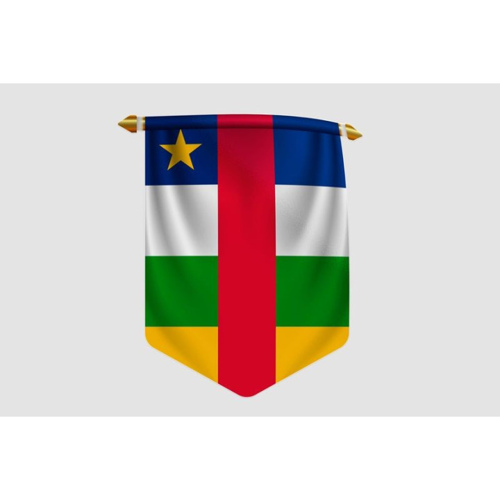 Central African Republic Flag Style 4 Sticker - DecalsHouse
