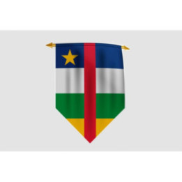 Central African Republic Flag Style 6 Sticker - DecalsHouse