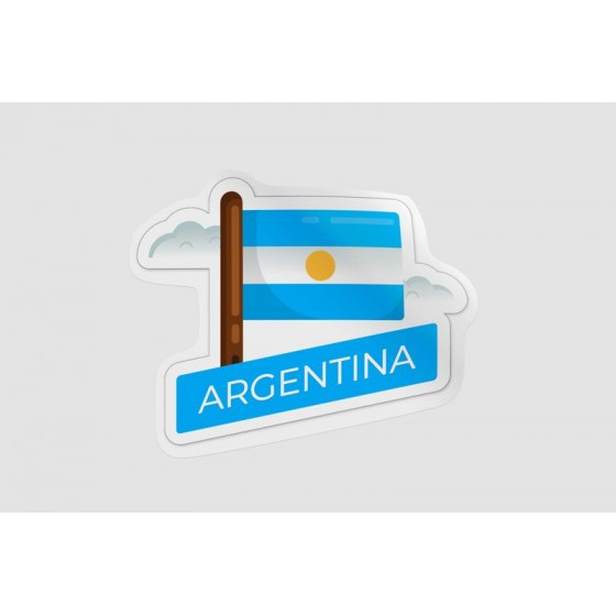 Argentina Flag Style 4 Sticker