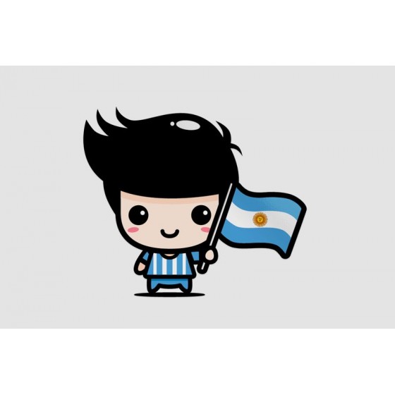 Argentina Flag Style 5 Sticker
