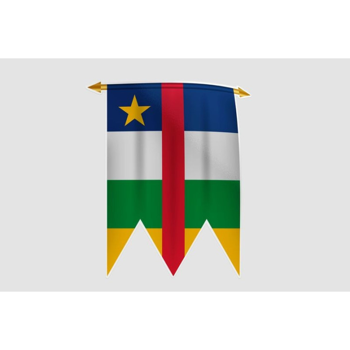 Central African Republic Flag Style 7 Sticker - DecalsHouse