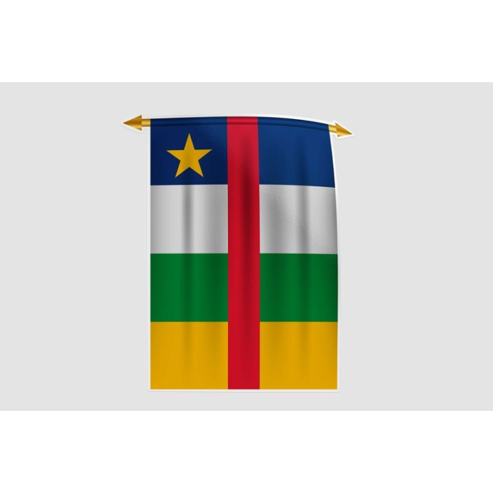 Central African Republic Flag Style 9 Sticker - DecalsHouse