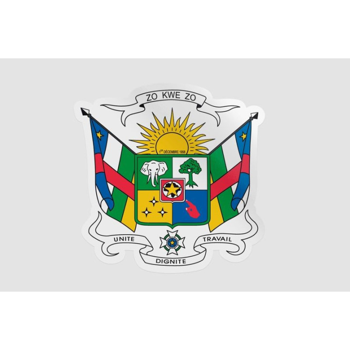 Central African Republic National Emblem Sticker - DecalsHouse