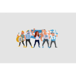 Cheerful Argentina Football National Team Supporters Sticker - DecalsHouse