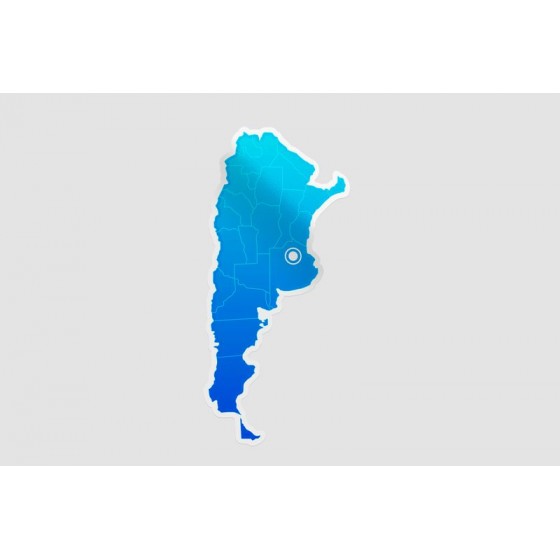 Argentina Map Style 7 Sticker