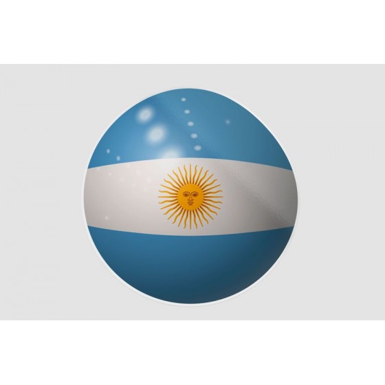 Argentinian Flag Ball Sticker
