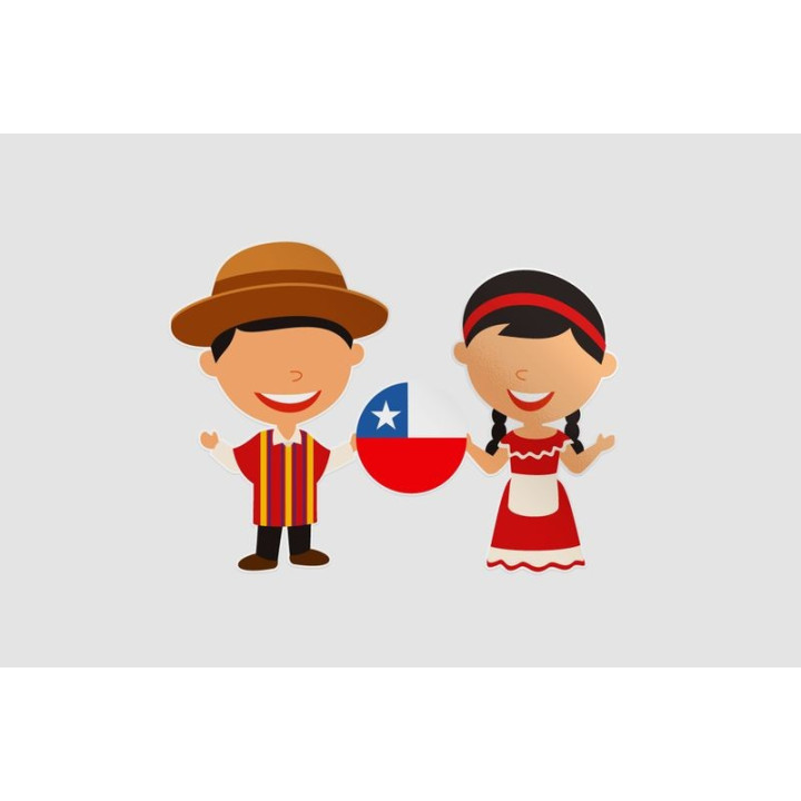 Chile Traditional Dress Sticker - DecalsHouse