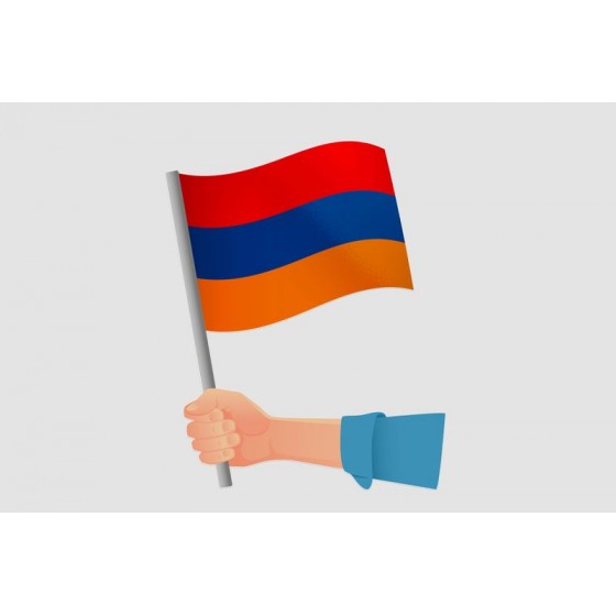 Armenia Flag Style 14 Sticker