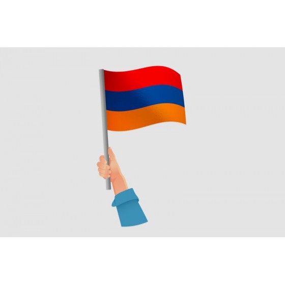 Armenia Flag Style 15 Sticker