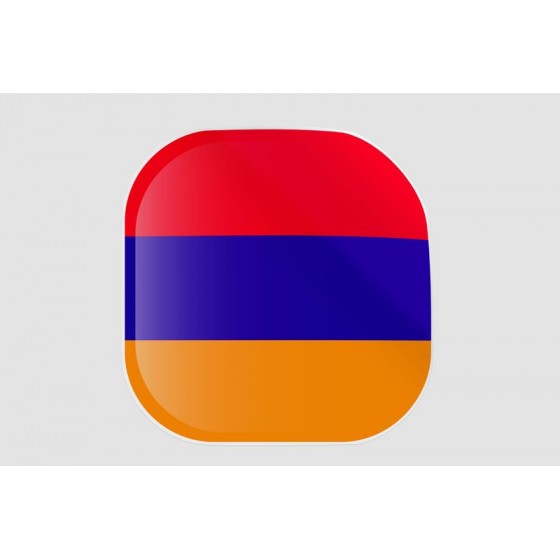 Armenia Flag Style 19 Sticker