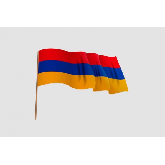 Armenia Flag Style 2 Sticker