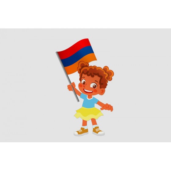 Armenia Flag Style 23 Sticker