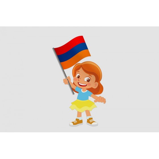 Armenia Flag Style 24 Sticker