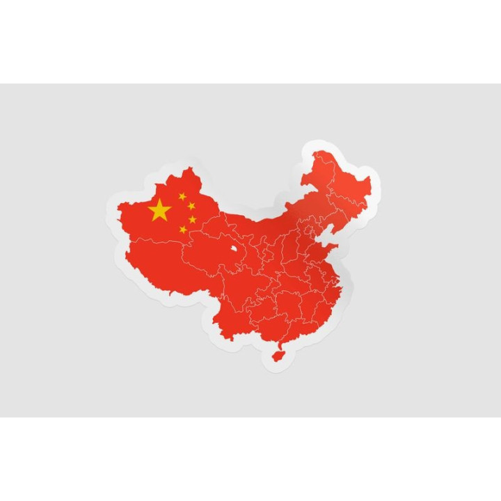 China Map Flag Style 2 - DecalsHouse